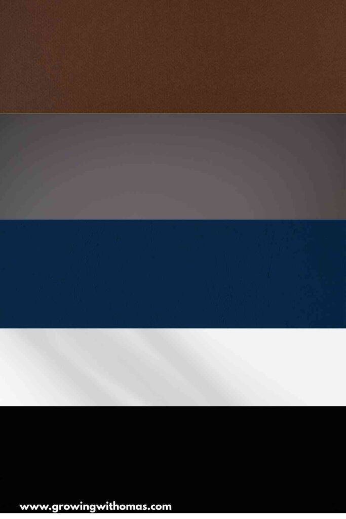 picture-of-brown-white-grey-navy-black-colours-on-how-to-dress-well-on-a-budget