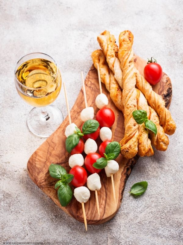 Caprese-skewers-with-red-white-and-green-ingredients