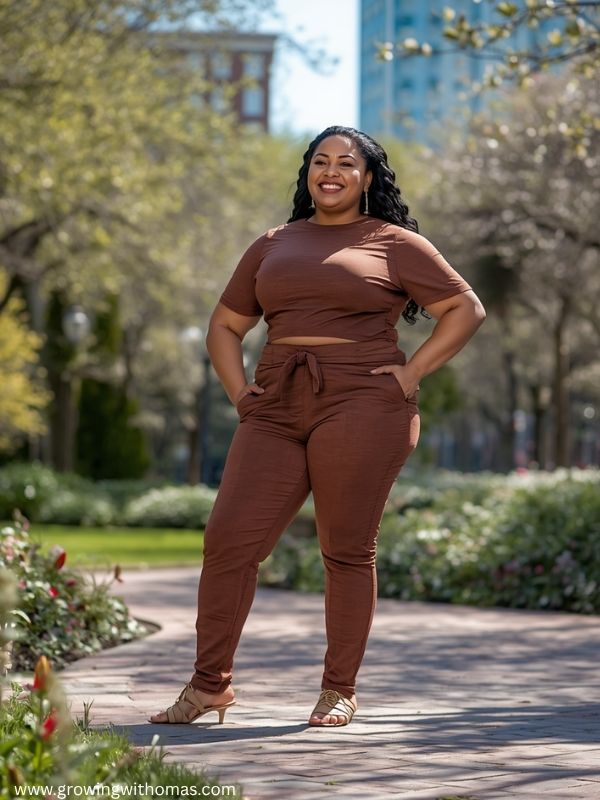 Stylish-plus-size-woman-wearing-a-matching-two-piece-outfit.