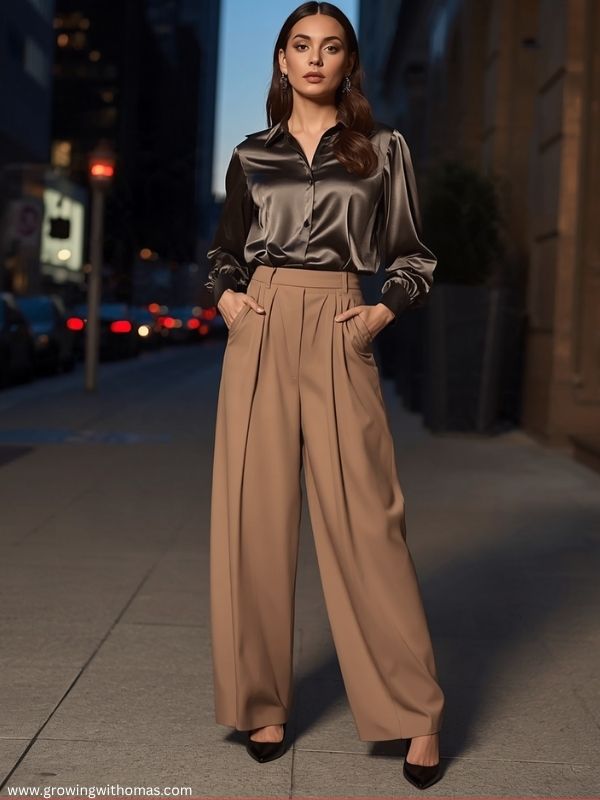 Wide-leg-pants-and-a-dressy-blouse-for-New-Years-Eve